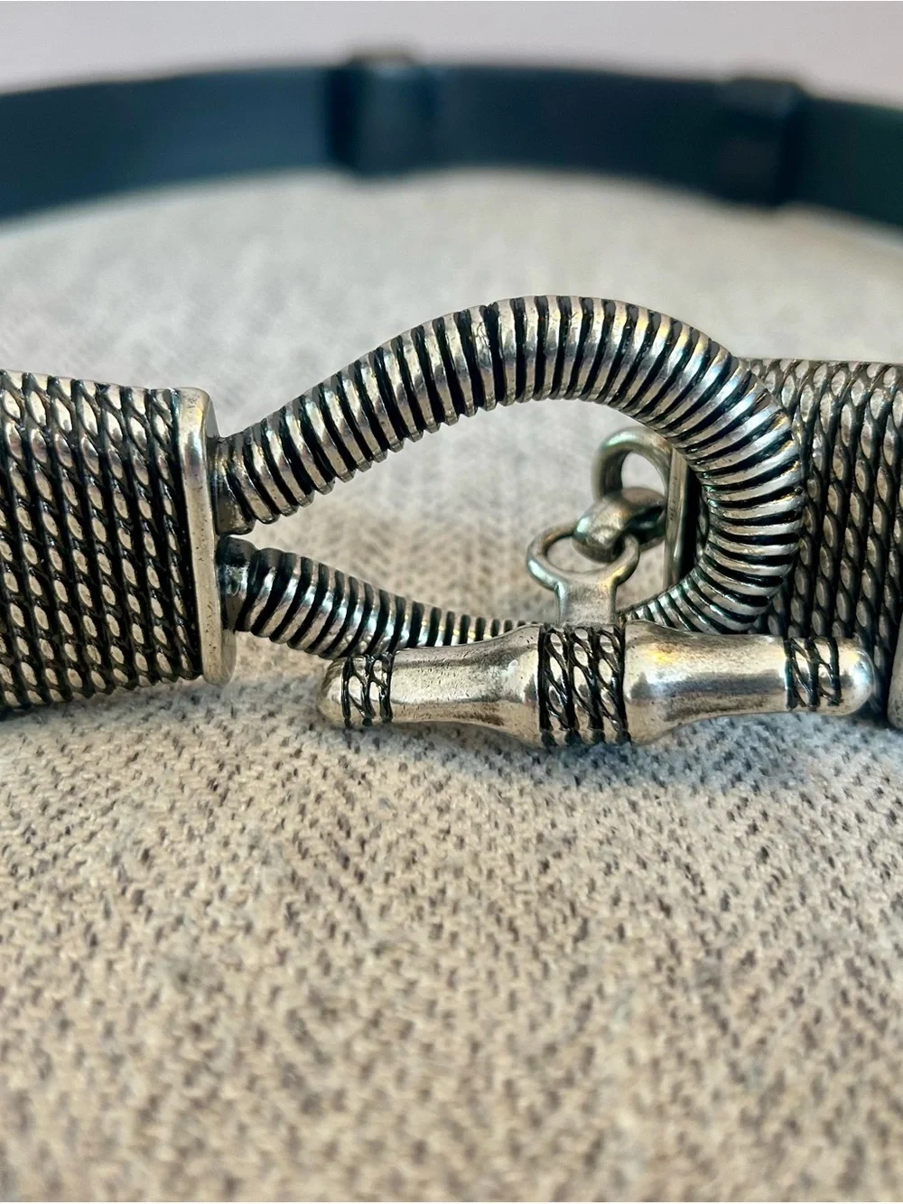 Cipriani Vintage Leather Belt in Black Size M/L